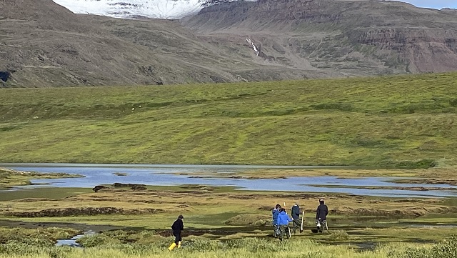 Blick auf die Tundra der Insel Disko, Groenland